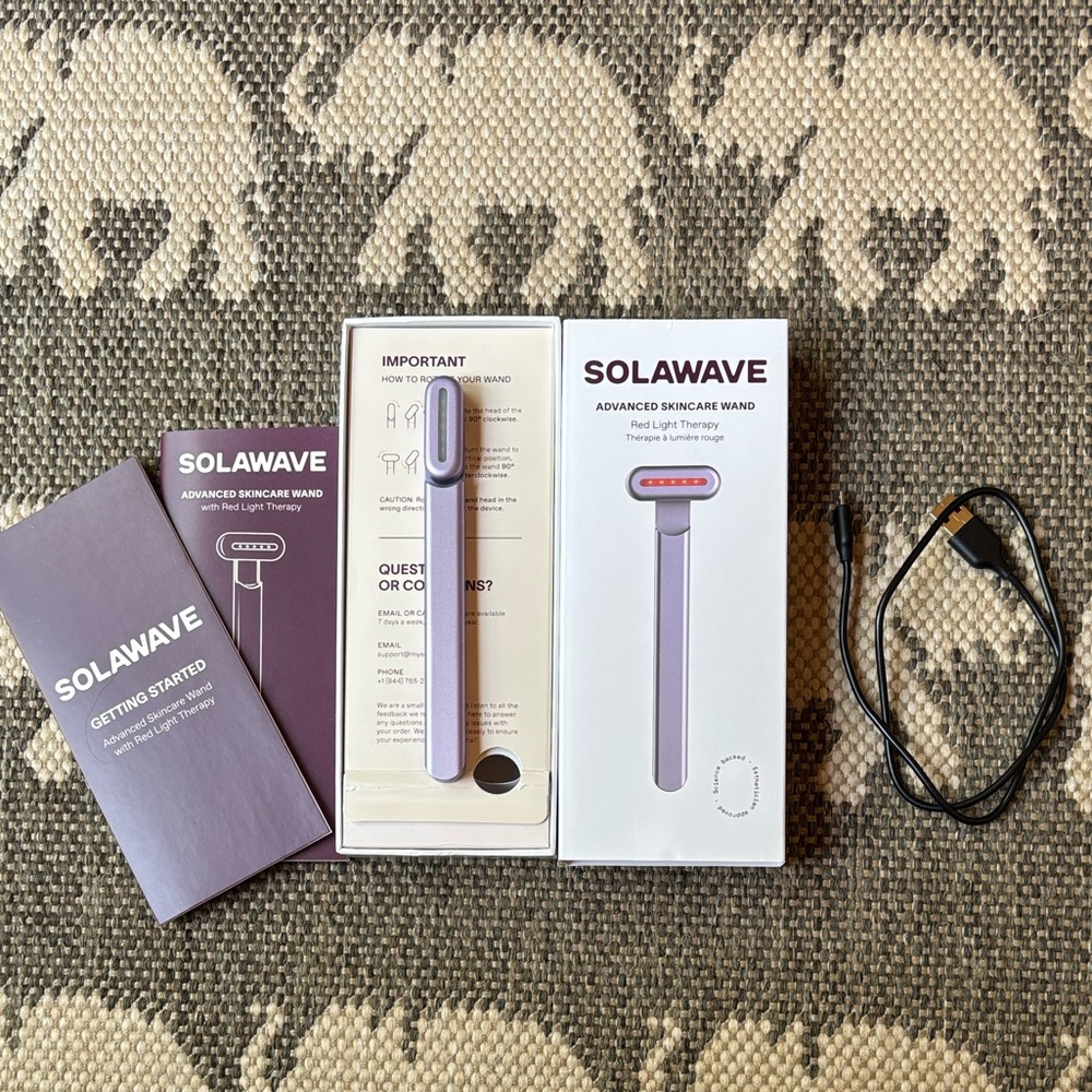 Solawave Advanced Skincare Wand in Purple- Red Light Therapy
